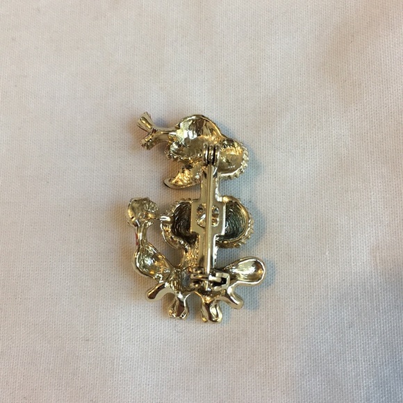 Cute Vintage French Poodle Gold Tone Brooch - Picture 3 of 9